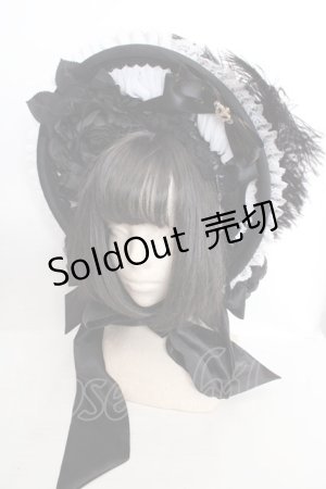 画像: Triple fortune / ドールボンネット  ブラック O-26-04-01-017-EL-AC-IG-OS