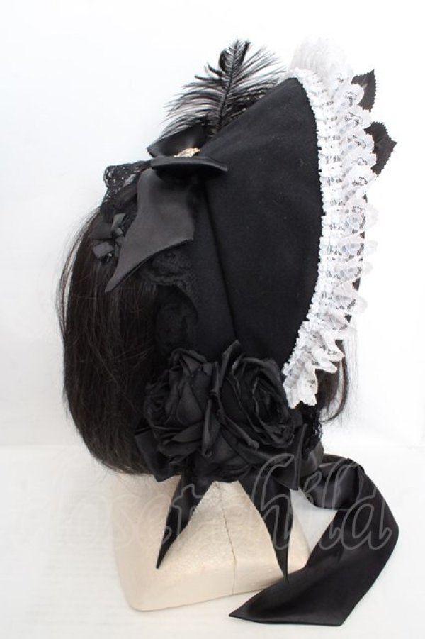 画像3: Triple fortune / ドールボンネット  ブラック O-26-04-01-017-EL-AC-IG-OS (3)