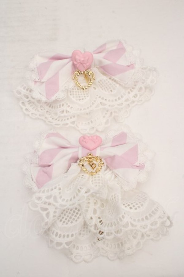 画像1: BABY,THE STARS SHINE BRIGHT / Patissiere Bonbon Ribbonお袖とめ  ピンク×シロ O-26-04-01-021-BA-OP-IG-OS (1)