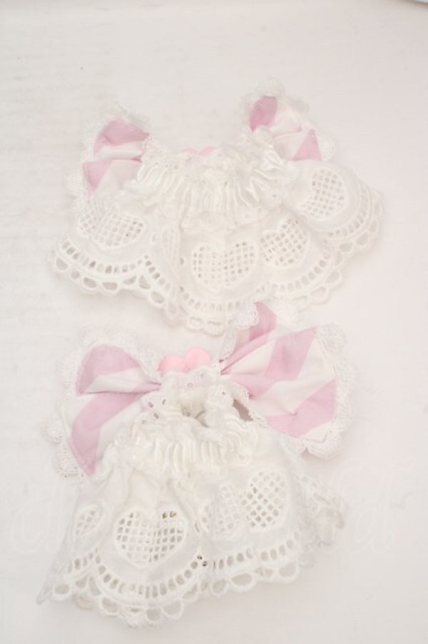 画像2: BABY,THE STARS SHINE BRIGHT / Patissiere Bonbon Ribbonお袖とめ  ピンク×シロ O-26-04-01-021-BA-OP-IG-OS (2)