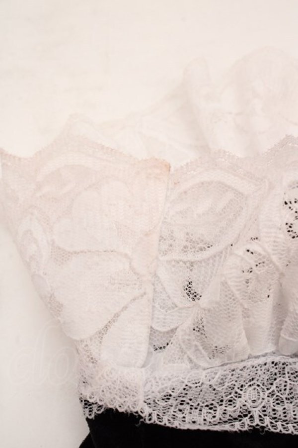 画像2: MARBLE / アクセサリー付きボリュームフリルグローブ  ブラック×ホワイト O-26-04-01-023-GO-ZA-IG-OS (2)