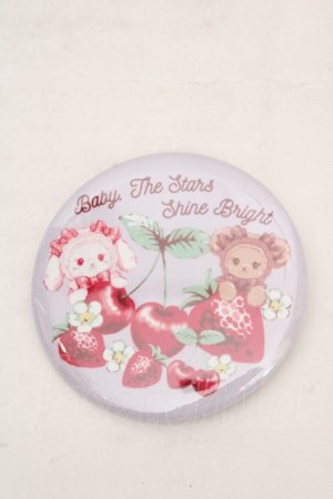 画像: BABY,THE STARS SHINE BRIGHT / くみゃちゃんのいちごとさくらんぼ缶バッジ  - O-26-04-01-024-BA-AC-IG-OS