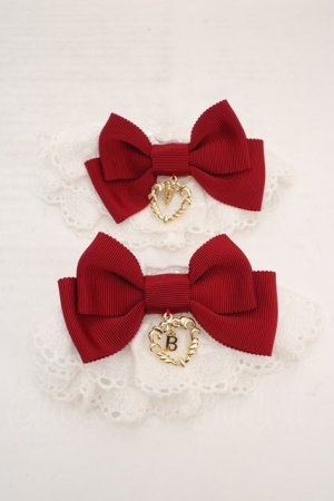 画像: BABY,THE STARS SHINE BRIGHT / うさくみゃちゃんレースのお袖とめ  シロ×えんじ O-26-04-01-027-BA-ZA-IG-OS