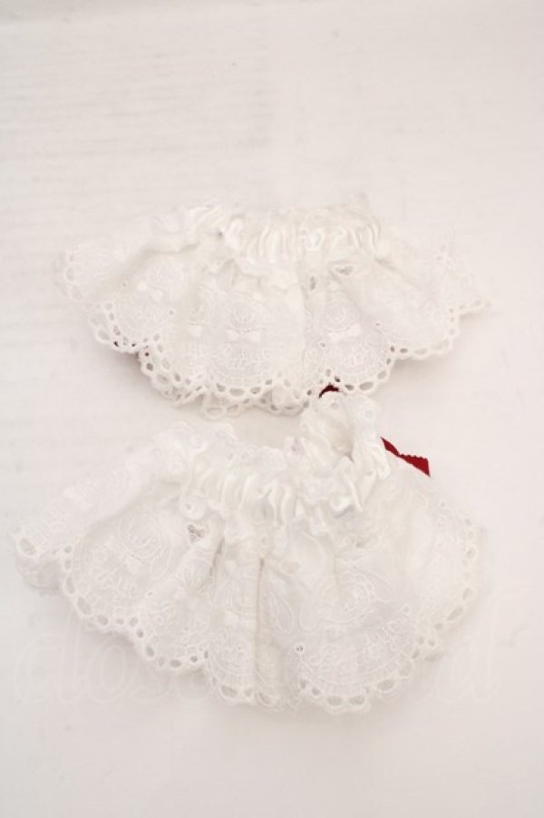 画像2: BABY,THE STARS SHINE BRIGHT / うさくみゃちゃんレースのお袖とめ  シロ×えんじ O-26-04-01-027-BA-ZA-IG-OS (2)