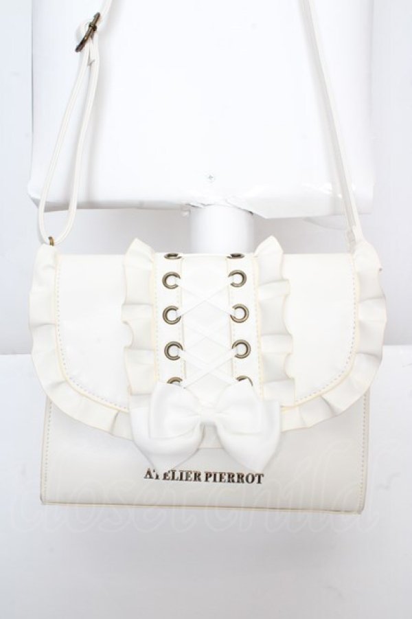 画像1: ATELIER PIERROT / Enchanted Corset Bag  ホワイト O-26-04-01-033-EL-BG-IG-OS (1)