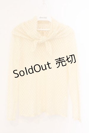 画像: KANEKO ISAO / 透かし長袖トップス  生成り O-26-04-02-034-EL-TO-IG-OS