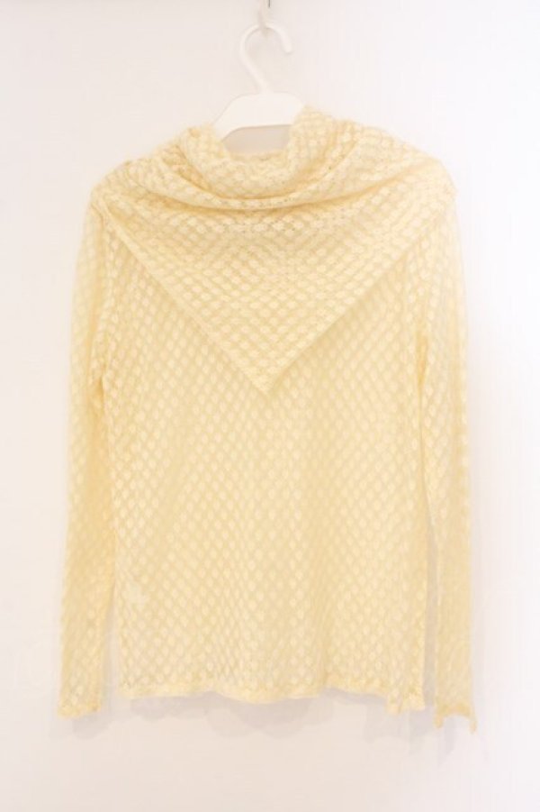 画像2: KANEKO ISAO / 透かし長袖トップス  生成り O-26-04-02-034-EL-TO-IG-OS (2)