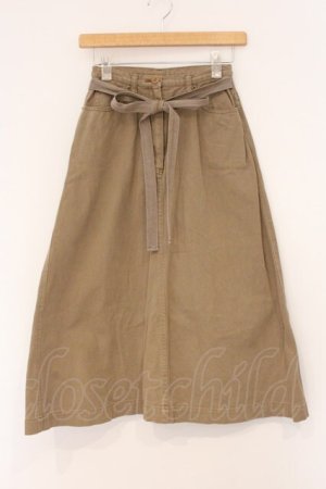 画像: PINK HOUSE / うさぎワッペンデニムスカート  ベージュ O-26-04-02-037-LO-SK-IG-OS