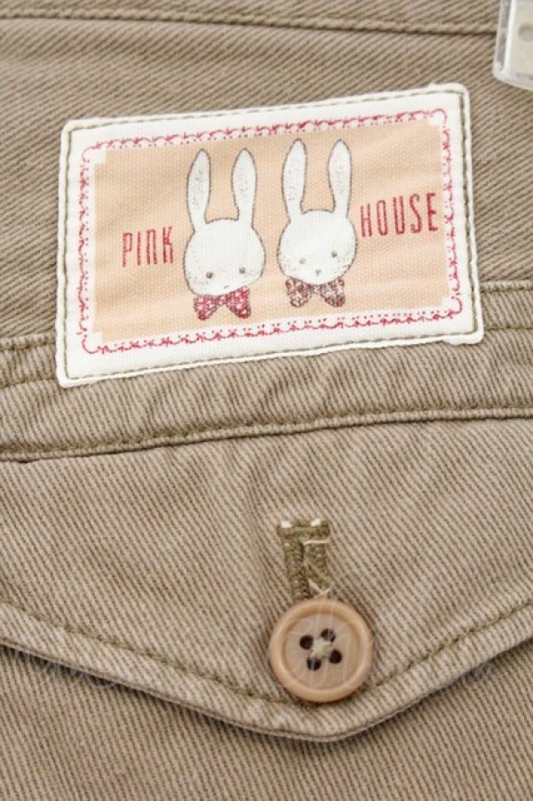 画像3: PINK HOUSE / うさぎワッペンデニムスカート  ベージュ O-26-04-02-037-LO-SK-IG-OS (3)