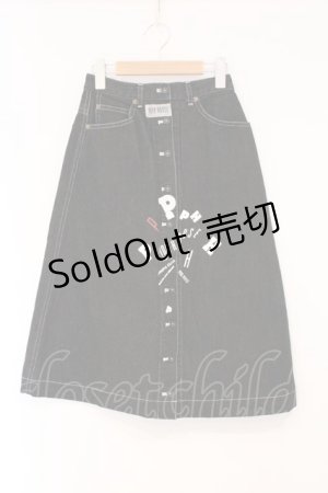 画像: PINK HOUSE / ロゴPHプリントスカート  クロ O-26-04-02-004-LO-SK-OW-OS