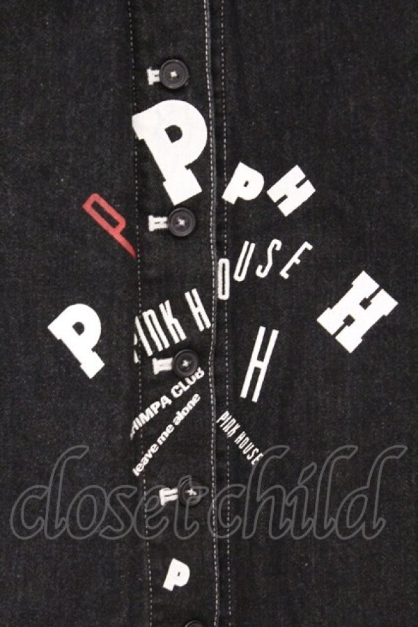 画像2: PINK HOUSE / ロゴPHプリントスカート  クロ O-26-04-02-004-LO-SK-OW-OS (2)