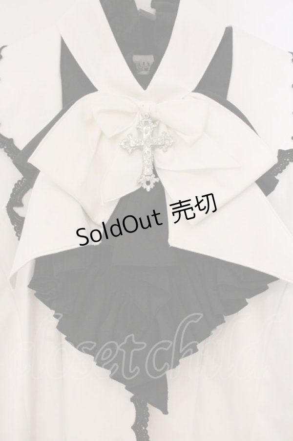 画像3: MARBLE / ボリュームタイ付きブラウス付き風ジャケット  ホワイト×ブラック O-26-04-02-042-GO-JA-IG-OS (3)