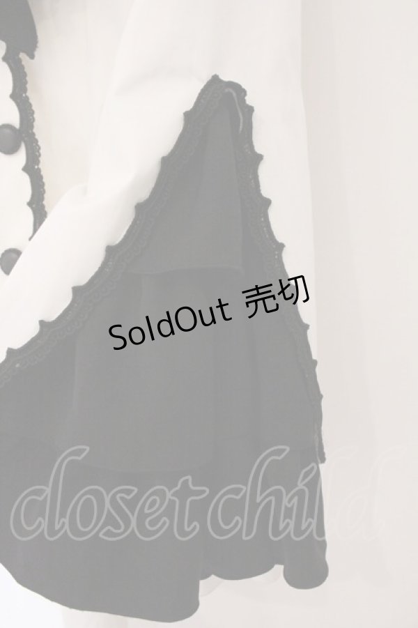 画像4: MARBLE / ボリュームタイ付きブラウス付き風ジャケット  ホワイト×ブラック O-26-04-02-042-GO-JA-IG-OS (4)