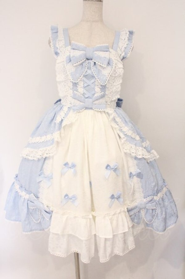 画像1: Chalmiere / ブリリアントローズジャンパースカート M サックス O-26-04-02-044-0-OP-OW-OS (1)