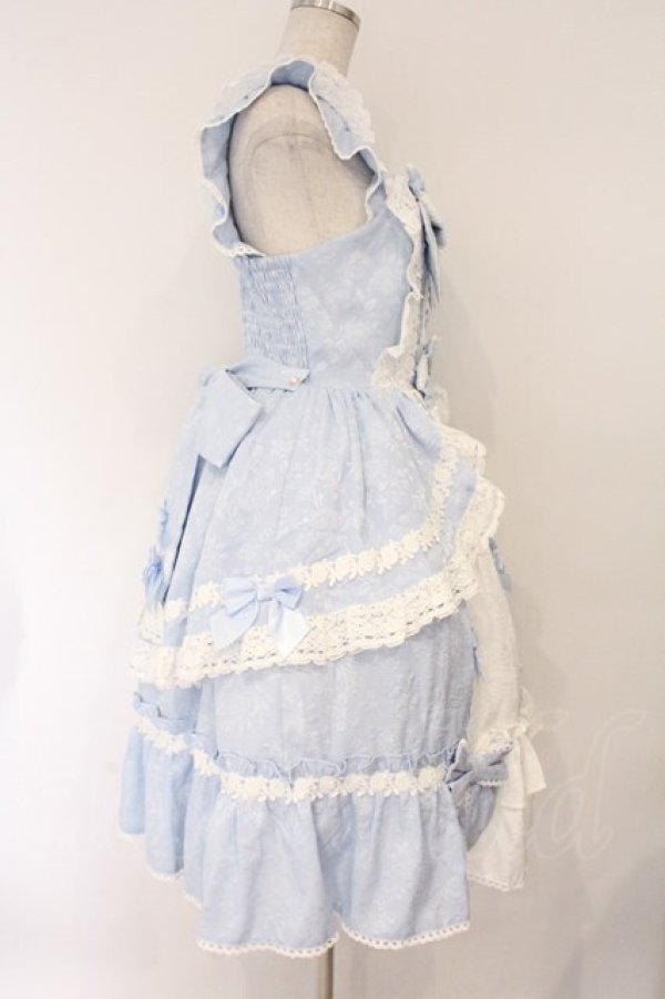 画像4: Chalmiere / ブリリアントローズジャンパースカート M サックス O-26-04-02-044-0-OP-OW-OS (4)