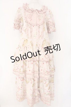画像: PINK HOUSE / テディローズプリントワンピース  ピンク O-26-04-02-048-LO-OP-OW-OS