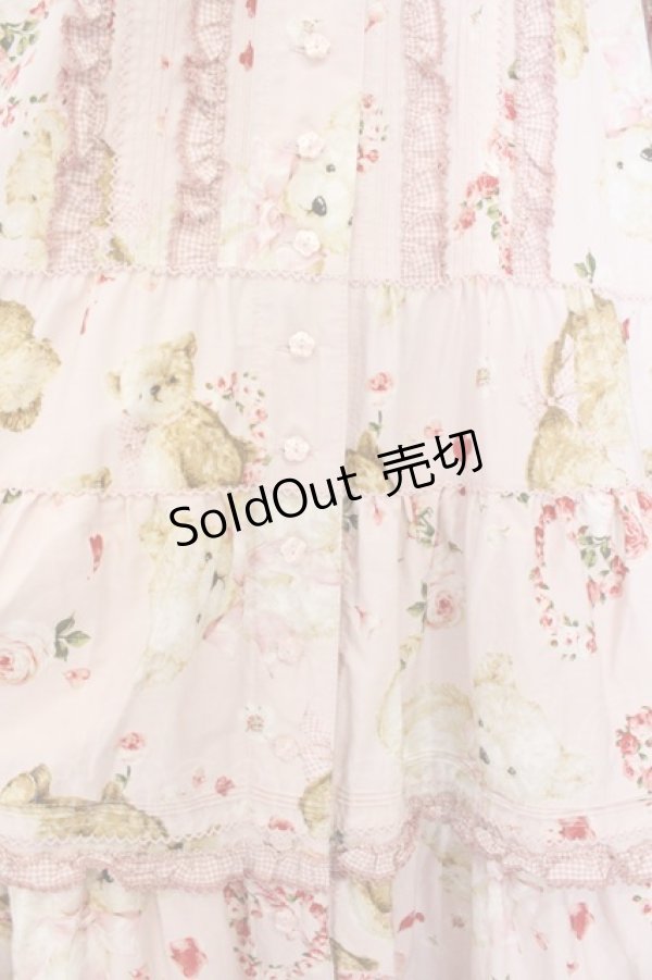 画像3: PINK HOUSE / テディローズプリントワンピース  ピンク O-26-04-02-048-LO-OP-OW-OS (3)