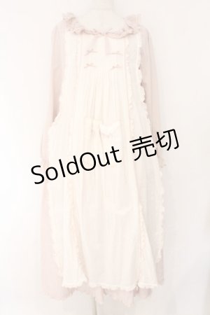 画像: PINK HOUSE / エプロン付きダンガリーワンピース  ピンク O-26-04-02-049-LO-OP-OW-OS