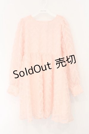 画像: merry jenny / fluffyパフスリーブミニワンピース F ピンク（オレンジ寄り） O-26-04-02-051-LO-OP-OW-OS
