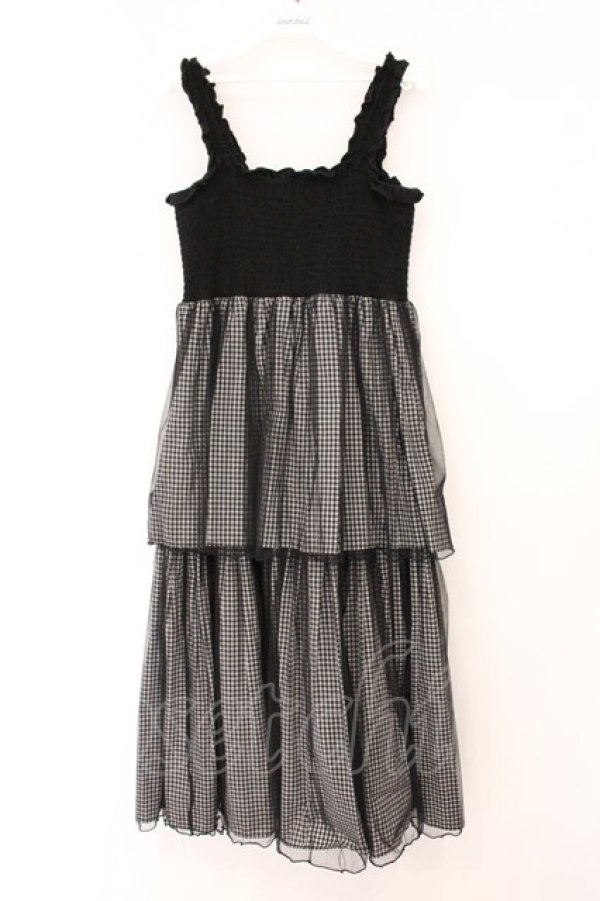 画像1: Candy Stripper / HOLIDAY TIERED ドレス 2 ブラック O-26-04-02-052-PU-OP-OW-OS (1)