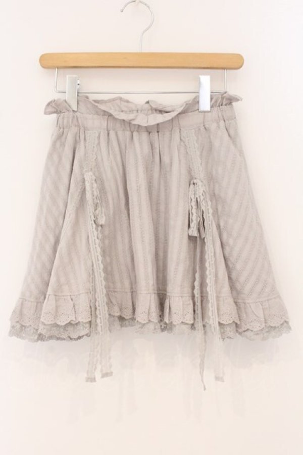 画像1: Candy Stripper / RIBBON COTTON LACE スカート 2 グレー O-26-04-02-054-PU-SK-OW-OS (1)