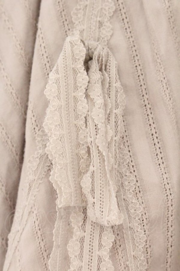 画像2: Candy Stripper / RIBBON COTTON LACE スカート 2 グレー O-26-04-02-054-PU-SK-OW-OS (2)