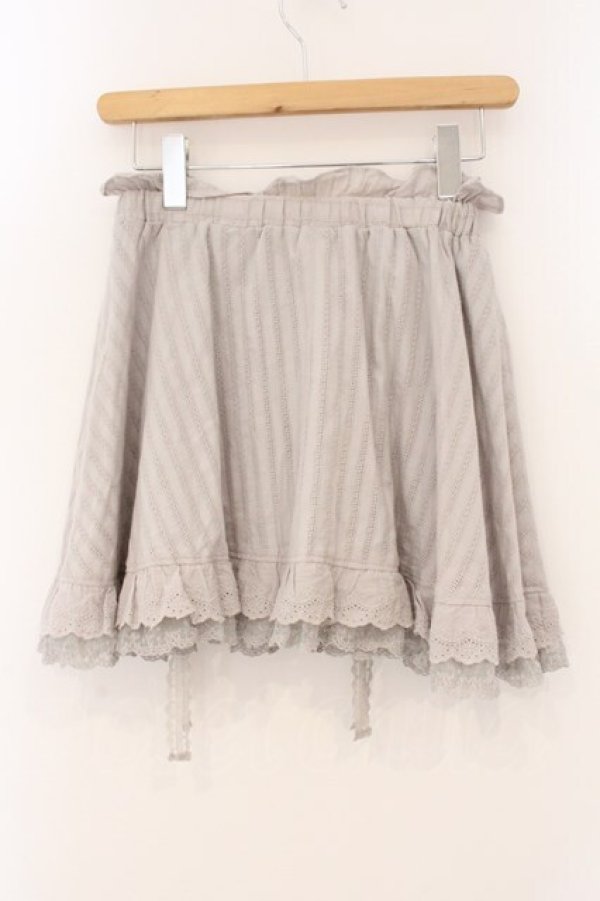 画像4: Candy Stripper / RIBBON COTTON LACE スカート 2 グレー O-26-04-02-054-PU-SK-OW-OS (4)