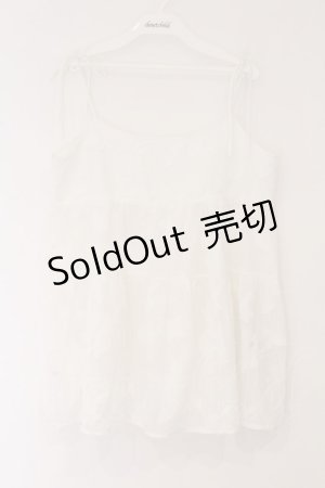 画像: merry jenny / fluffyシアーティアードキャミチュニック F シロ O-26-04-02-055-LO-TO-OW-OS