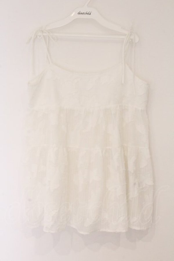 画像1: merry jenny / fluffyシアーティアードキャミチュニック F シロ O-26-04-02-055-LO-TO-OW-OS (1)