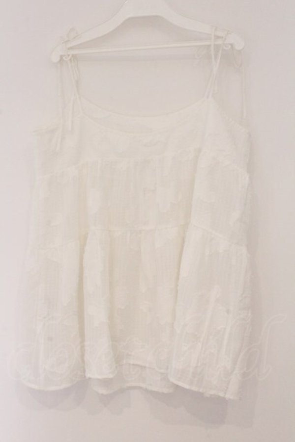 画像3: merry jenny / fluffyシアーティアードキャミチュニック F シロ O-26-04-02-055-LO-TO-OW-OS (3)