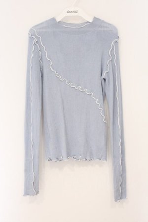 画像: merry jenny / シアーメローニット F ブルー O-26-04-02-056-LO-TO-OW-OS