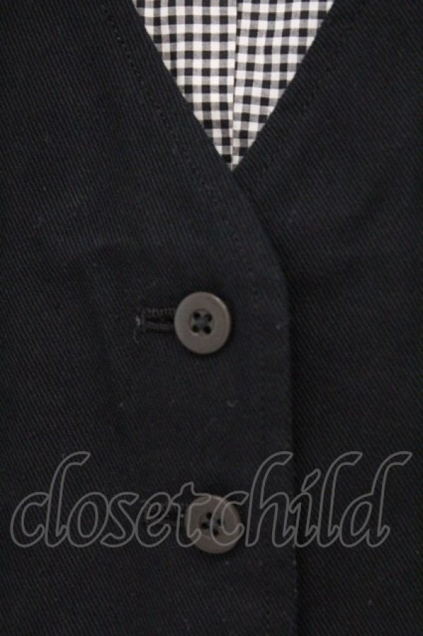 画像2: PINK HOUSE / ギンガム使いベスト  クロ O-26-04-02-001-LO-TO-OW-OS (2)