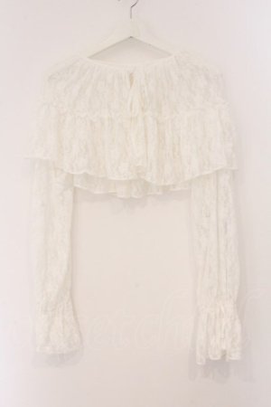 画像: merry jenny / レースフレアボレロ F シロ O-26-04-02-058-LO-TO-OW-OS
