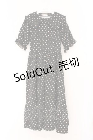 画像: m petit by misako / 梨地水玉半袖ワンピース S クロ O-26-04-02-063-LO-OP-IG-OS