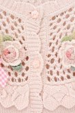 画像2: PINK HOUSE / テディ＆ローズモチーフヨークニットカーディガン  ピンク O-26-04-02-069-LO-TO-OW-OS (2)