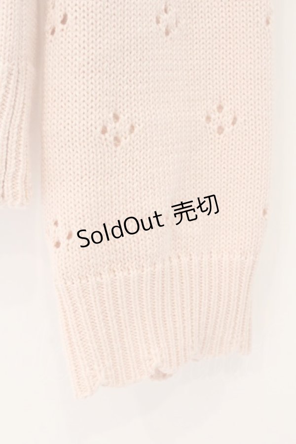 画像4: PINK HOUSE / テディ＆ローズモチーフヨークニットカーディガン  ピンク O-26-04-02-069-LO-TO-OW-OS (4)