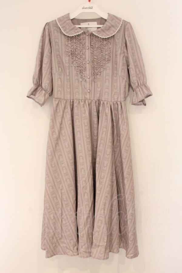 画像1: m petit by misako / NINA'sコラボワンピース M ブラウン O-26-04-02-071-LO-OP-OW-OS (1)