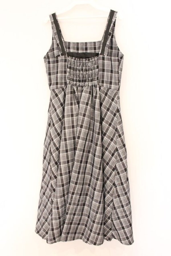 画像3: m petit by misako / リボンチェックジャンパースカート M クロ O-26-04-02-074-LO-OP-OW-OS (3)