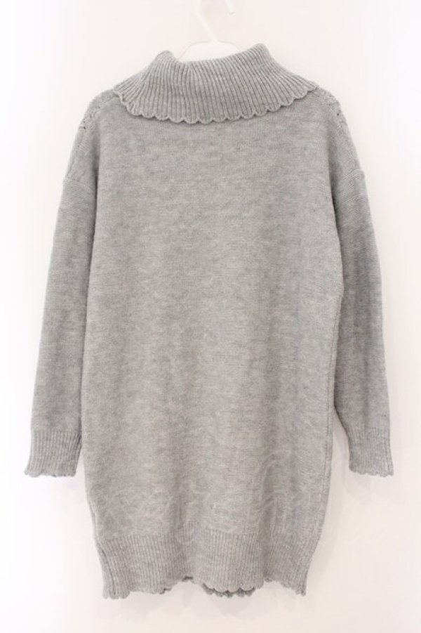 画像3: Secret Honey / タートルニットワンピース 2 グレー O-26-04-02-076-CA-OP-OW-OS (3)