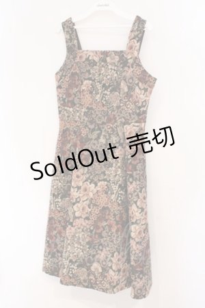 画像: an another angelus / ゴブランフレアーワンピース  クロ×ベージュ O-26-04-02-012-CA-OP-IG-OS