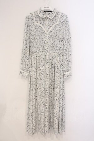 画像: an another angelus / トーションレース使い小花柄ロングワンピース  オフシロ O-26-04-02-015-CA-OP-IG-OS