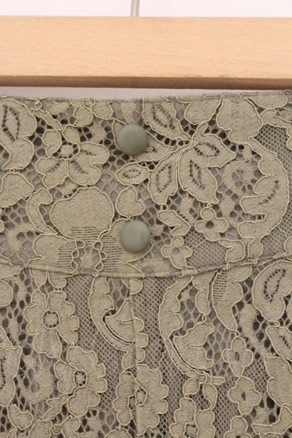 画像2: an another angelus / 総レースフレアースカート  グリーン O-26-04-02-020-CA-SK-IG-OS (2)