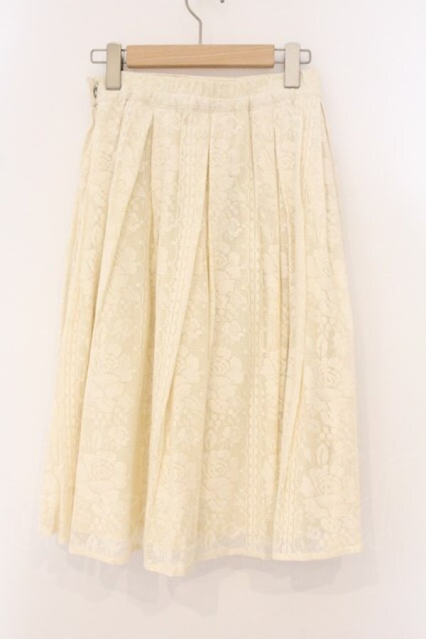 画像3: an another angelus / テーブルクロス風レースタックスカート  アイボリー O-26-04-02-021-CA-SK-IG-OS (3)