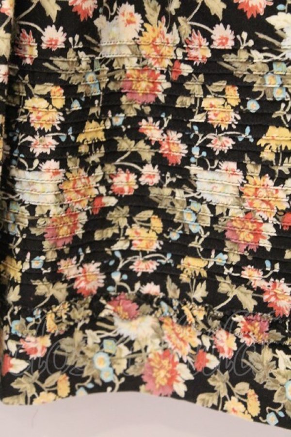 画像4: PINK HOUSE / ピンタック使い花柄ワンピース  クロ O-26-04-02-002-LO-OP-OW-OS (4)