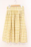 画像1: an another angelus / ハンドペイントチェックスカート  イエロー O-26-04-02-024-CA-SK-IG-OS (1)