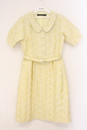 画像: an another angelus / ジャガードパイピング使いワンピース  イエロー O-26-04-02-029-CA-OP-IG-OS