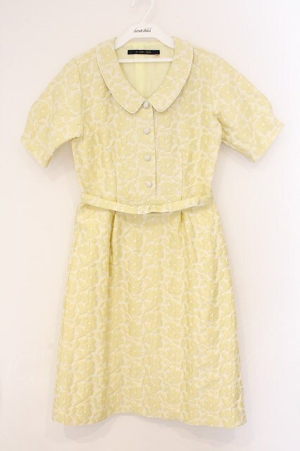 画像1: an another angelus / ジャガードパイピング使いワンピース  イエロー O-26-04-02-029-CA-OP-IG-OS (1)