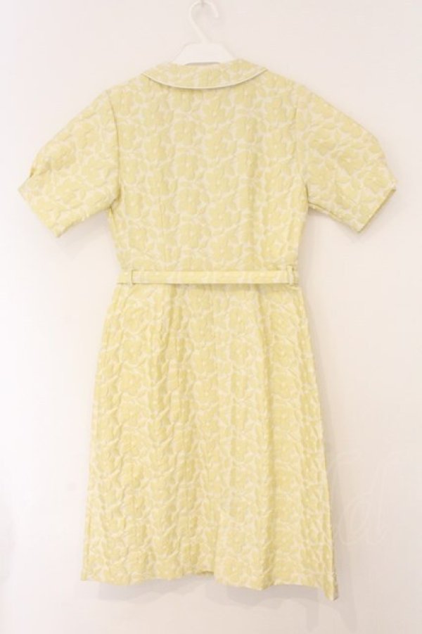 画像3: an another angelus / ジャガードパイピング使いワンピース  イエロー O-26-04-02-029-CA-OP-IG-OS (3)