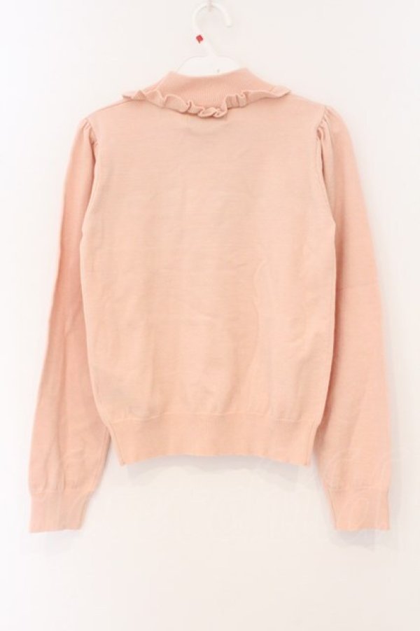 画像3: Ank Rouge / ベロアリボン配色ニットトップス M ピンク O-26-04-04-035-CA-TO-OW-OS (3)