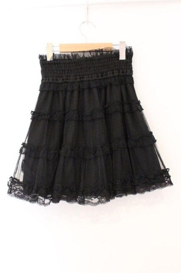 画像4: LIZ LISA / ボリュームティアードスカパン 0 クロ O-26-04-04-038-LO-SK-OW-OS (4)